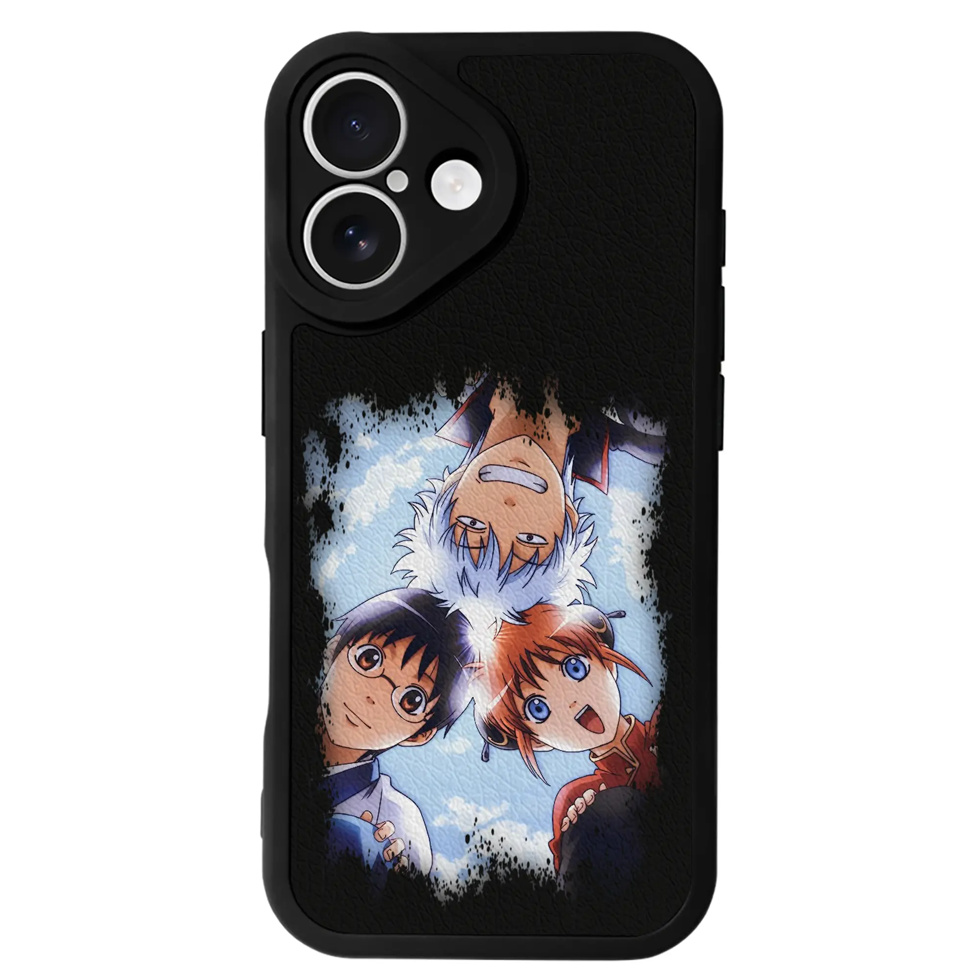 銀魂 グッズ 坂田 銀時 - IPhone 16シリーズ対応 ・ シリコンスマホケース ・ レザー調 ・ 高精度フィット ・ 耐衝撃 ・ ワイヤレス充電対応 ・ 精密カット